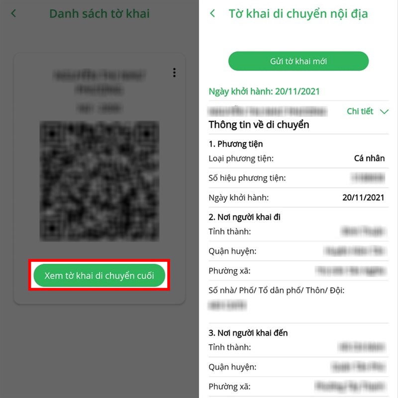 Xem tờ khai di chuyển nội địa Xem tờ khai di chuyển nội địa