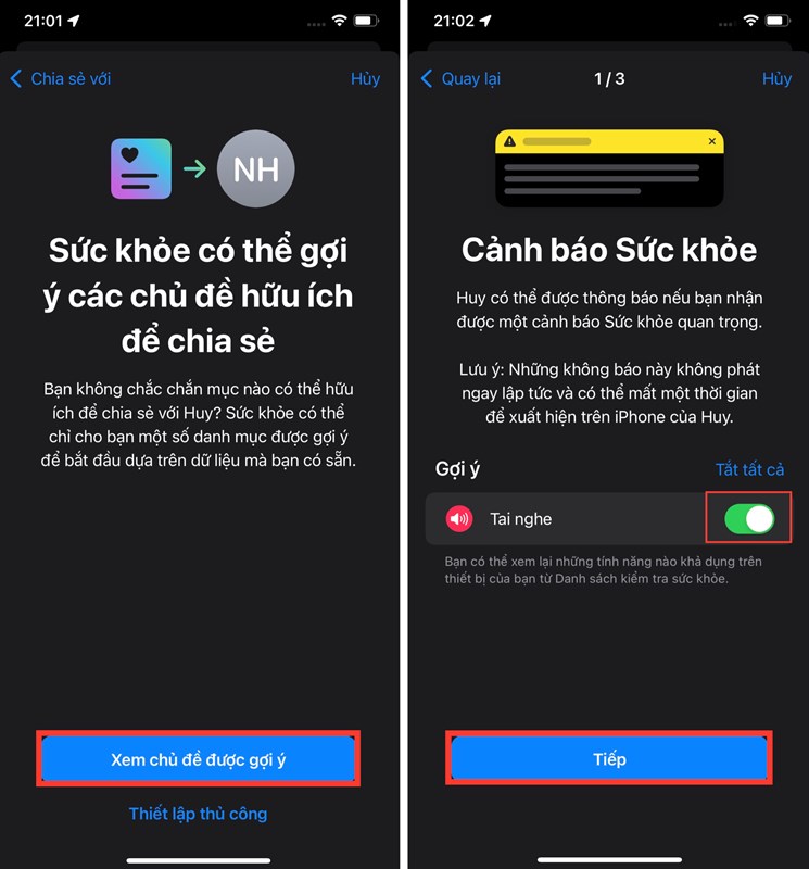 Cách chia sẻ dữ liệu sức khỏe của bạn với người thân trên iPhone