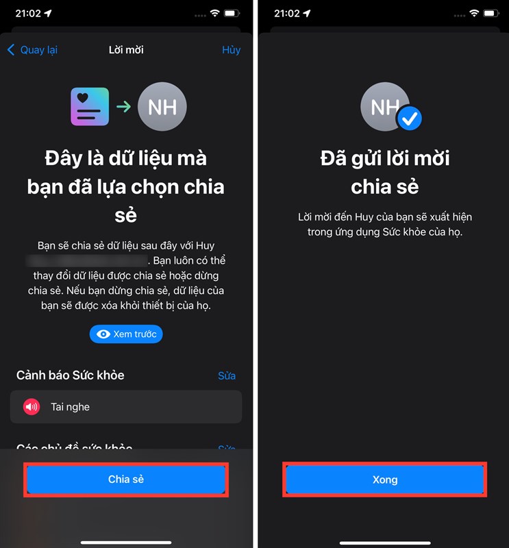 Cách chia sẻ dữ liệu sức khỏe của bạn với người thân trên iPhone