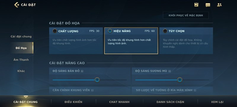 Mức cài đặt mình để trong game LMHT Tốc chiến trên chiếc Redmi Note 10S. Mức cài đặt mình để trong game LMHT Tốc chiến trên chiếc Redmi Note 10S.