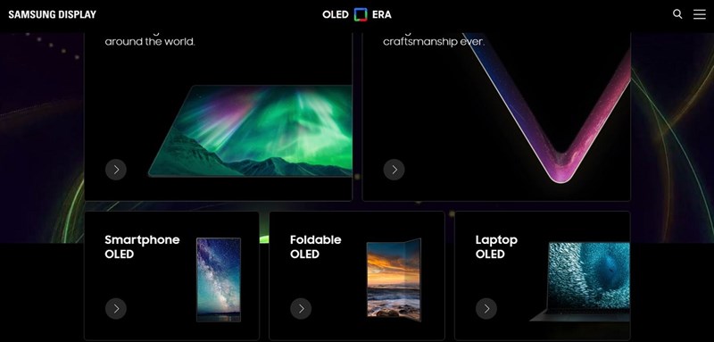 Samsung ra mắt chuyên trang dành cho màn hình OLED, giới thiệu những công nghệ mới, đột phá và xu hướng tương lai