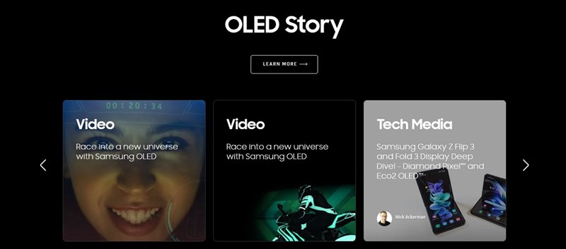 Samsung ra mắt chuyên trang dành cho màn hình OLED, giới thiệu những công nghệ mới, đột phá và xu hướng tương lai