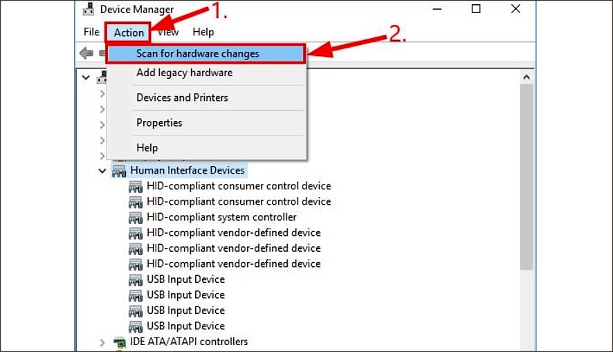 Nhấn chọn Action Nhấn chọn Action