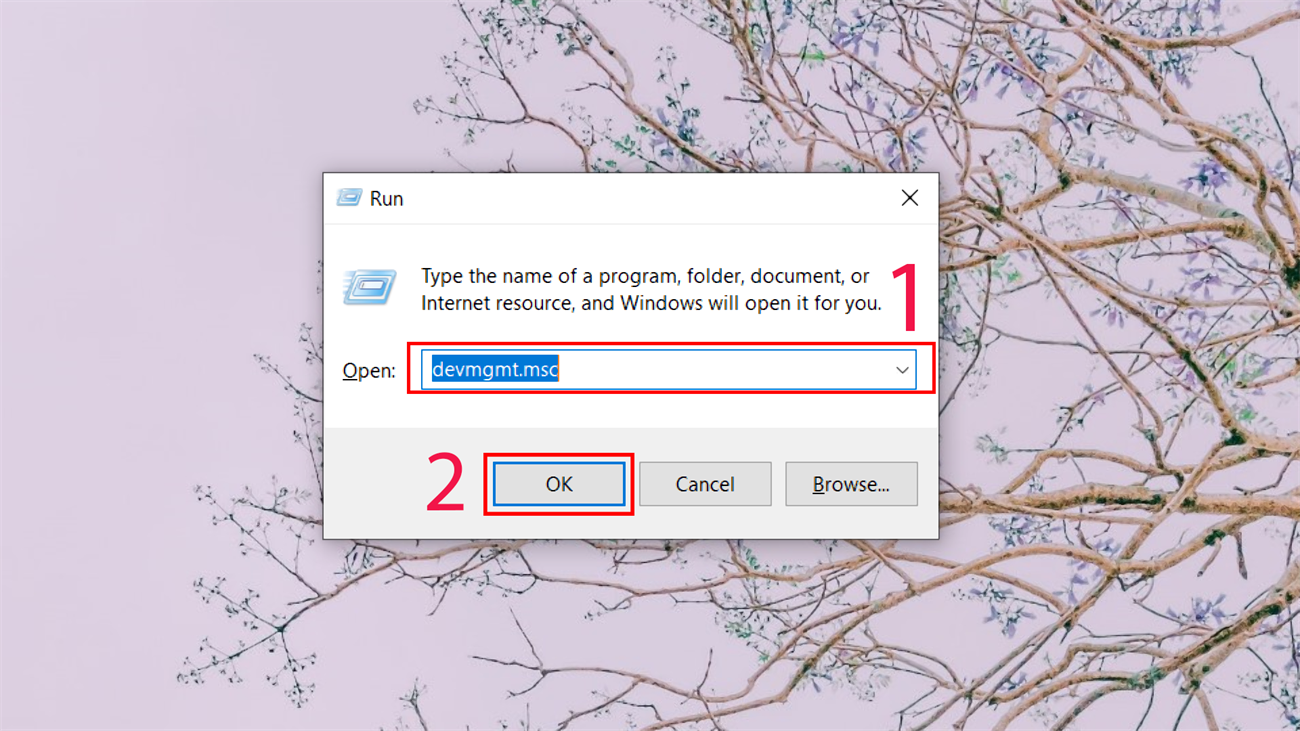 Cửa sổ Run sẽ mở ra Cửa sổ Run sẽ mở ra