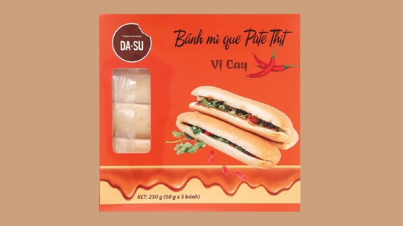 Bánh mì que pate thịt vị cay Da&su