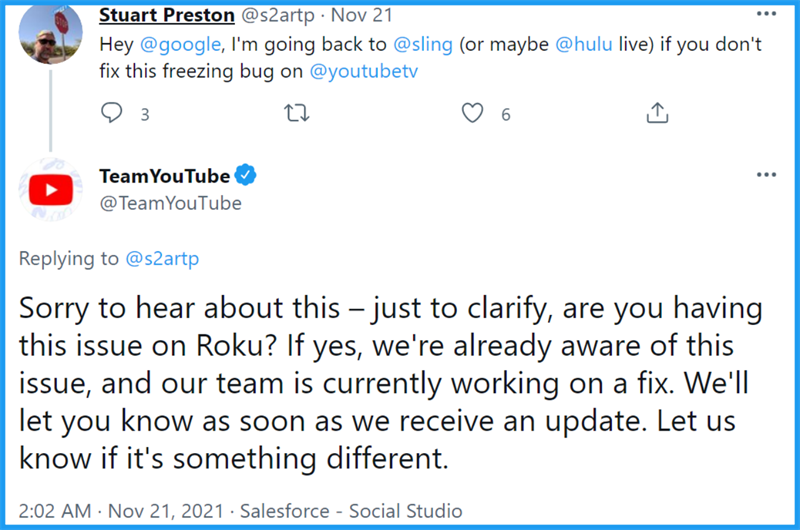 YouTube TV bị lỗi đóng băng ảnh hưởng đến TV thông minh