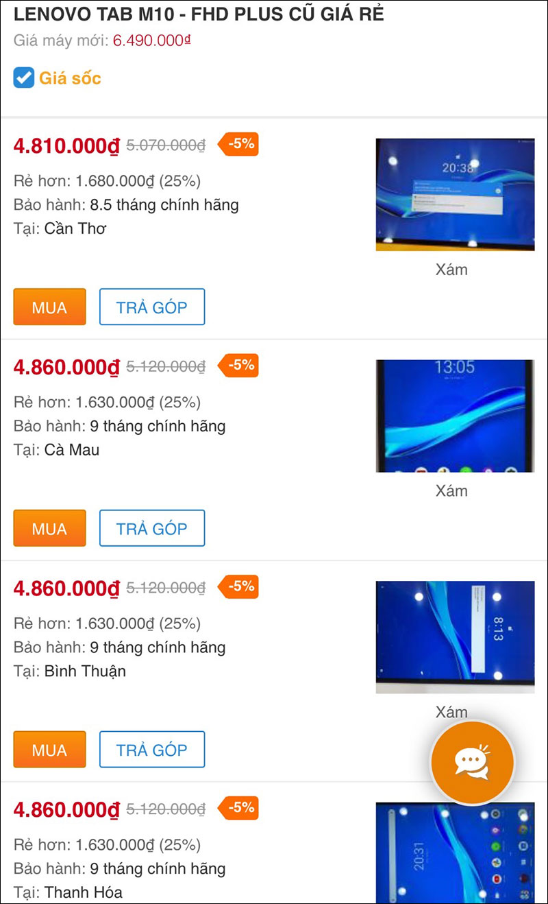 Dưới 5 triệu đồng, sắm liền 3 mẫu máy tính bảng cũ giảm giá siêu ngon