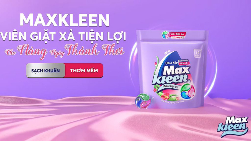 Viên giặt xả MaxKleen