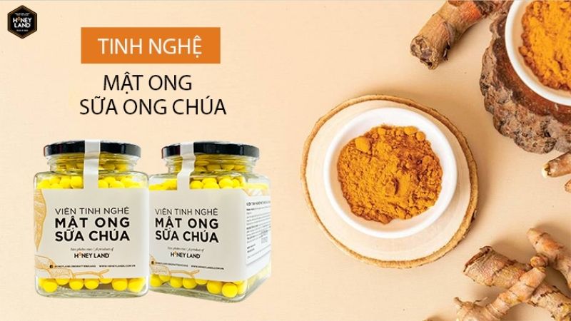 Sản phẩm là sự kết hợp của nghệ, mật ong và sữa ong chúa