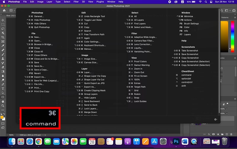 Cách xem phím tắt trên MacBook