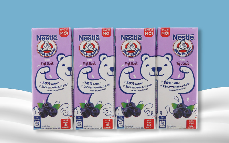 Sữa tươi Nestle gấu hương việt quất