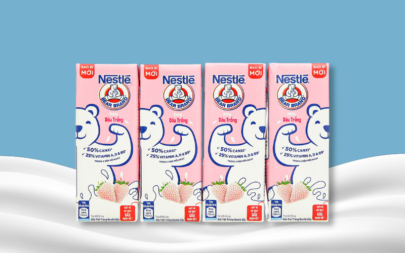 Sữa tươi Nestle gấu hương dâu