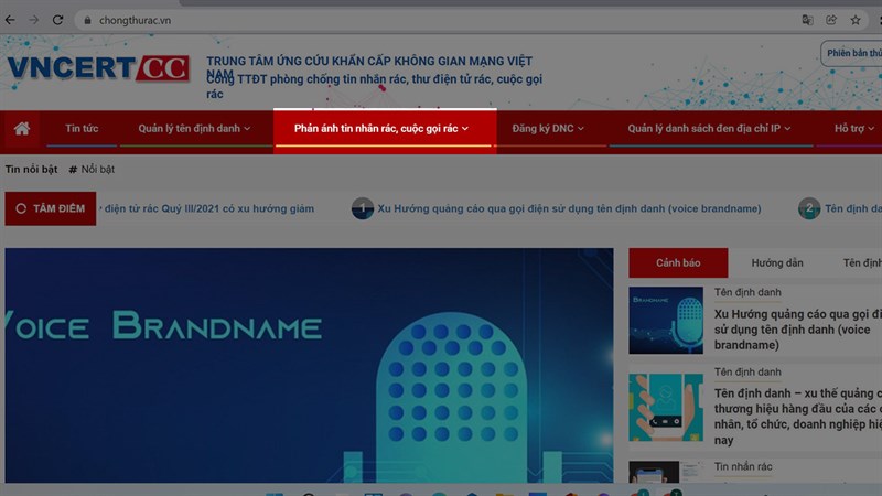 cách chặn tin nhắn rác, cuộc gọi rác bằng website