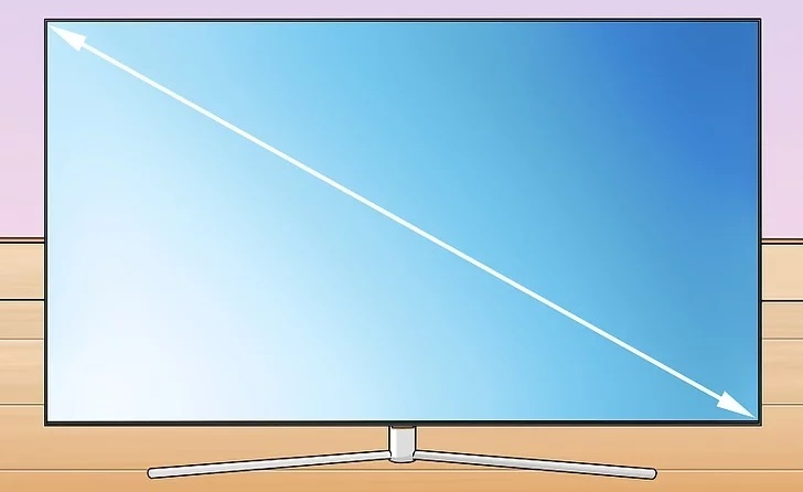 Hướng dẫn cách tính inch tivi, đo kích thước màn hình tivi đơn giản > Theo phương pháp thủ công