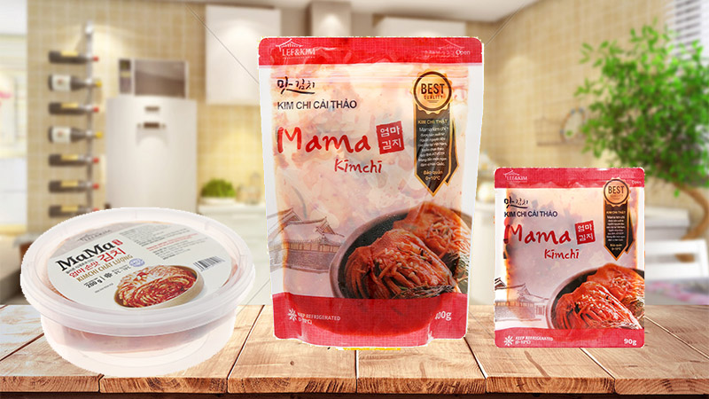 Kimchi Mama với quy cách đóng gói sạch đẹp, bắt mắt