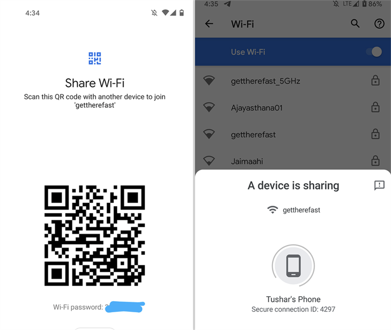 Chế độ chia sẻ wifi được cải tiến ở Android 12