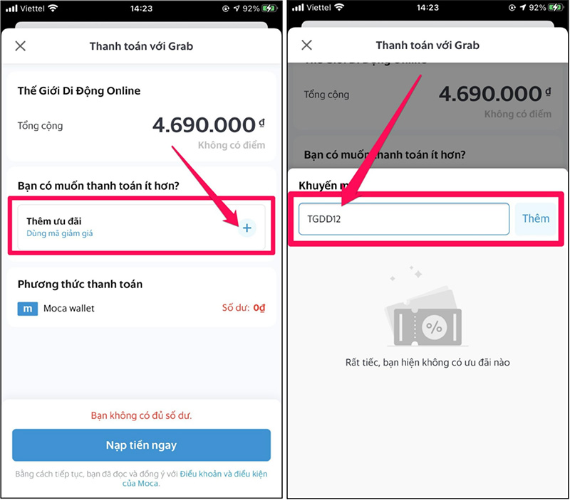 Ưu đãi tháng 12: Giảm ngay đến 500.000 đồng khi thanh toán qua ví Moca