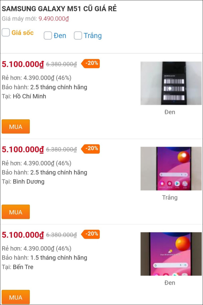 Galaxy M51 cũ hiện tại sở hữu hiệu năng vượt trội mà giá rẻ miễn chê