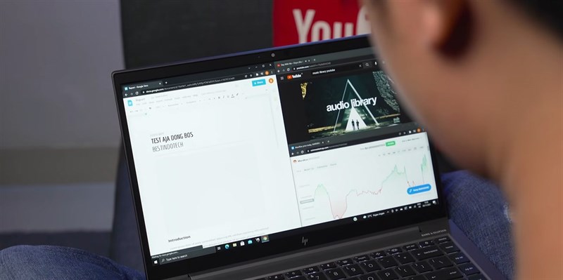 Chiếc laptop cao cấp của HP cũng có thể giúp bạn đa nhiệm làm nhiều tác vụ cùng một lúc. Nguồn: Bestindotech.