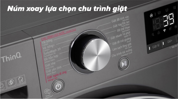 Núm xoay lựa chọn chương trình giặt