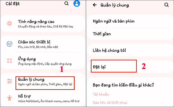 Bạn nhấn chọn Quản lý chung