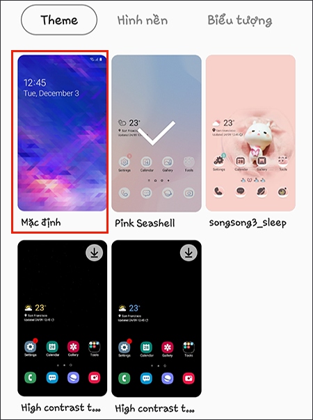 Khôi phục giao diện Android: \