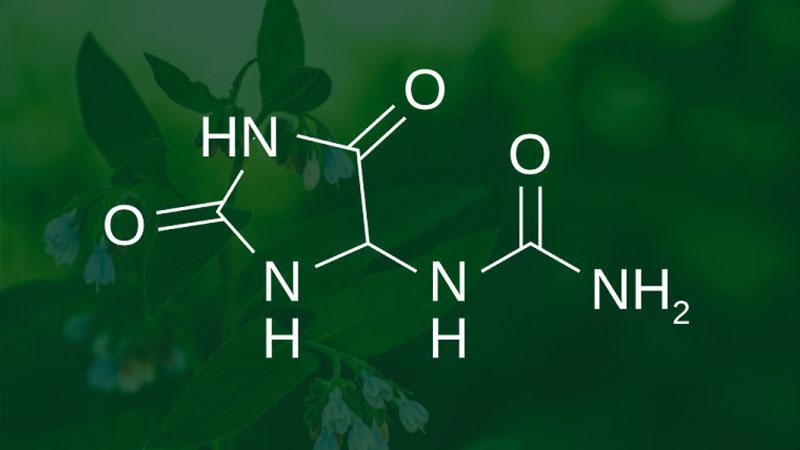 Công thức hóa học của Allantoin là C4H6N4O3