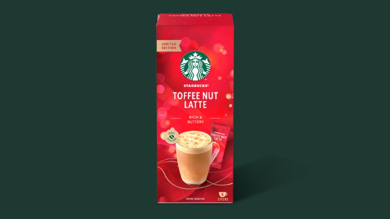 Cà phê hòa tan cao cấp Starbucks Toffee Nut Latte