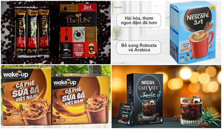 Tổng hợp các loại cà phê hòa tan được ưa chuộng nhất hiện nay