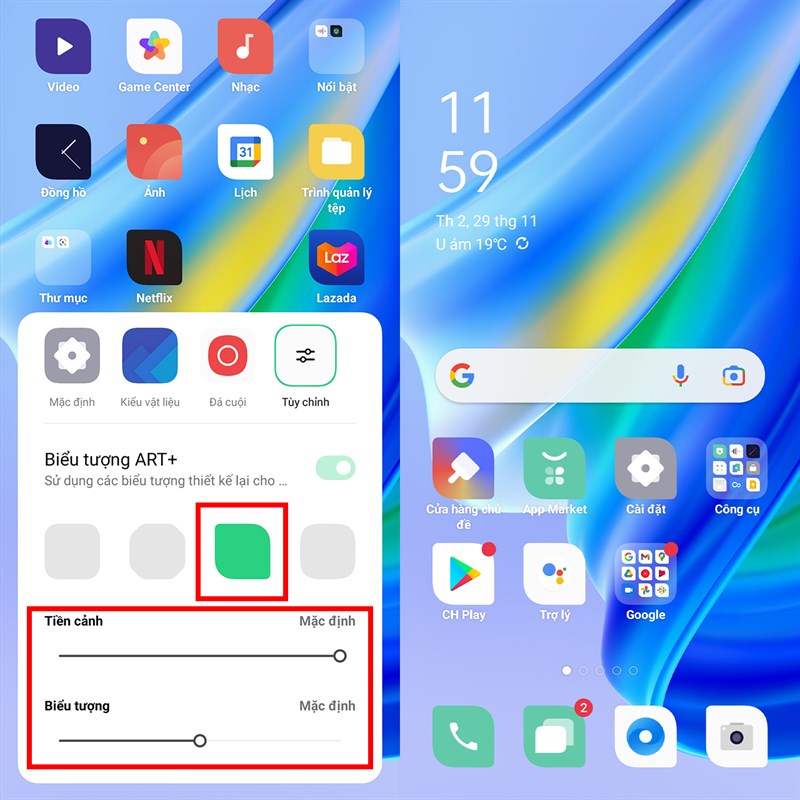 Cách làm đẹp trên điện thoại OPPO A95 với các icon ứng dụng mới lạ