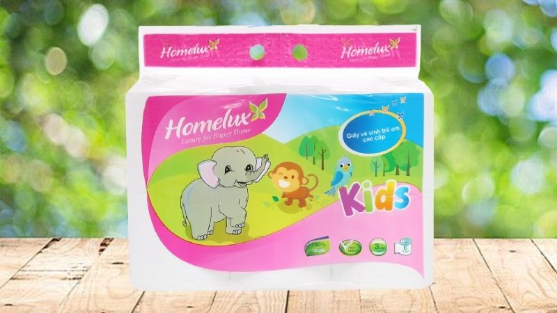 Giấy vệ sinh Homelux Kids 3 lớp