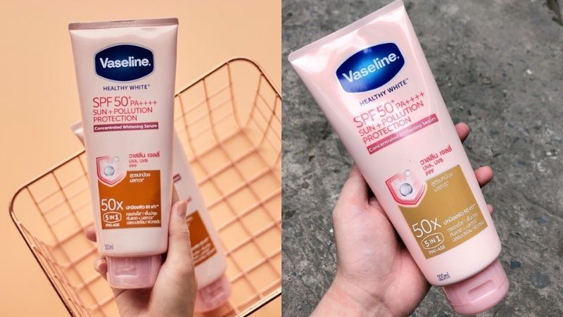 Sữa dưỡng thể chống nắng Vaseline 50X nổi tiếng với tác dụng dưỡng trắng gấp 50 lần