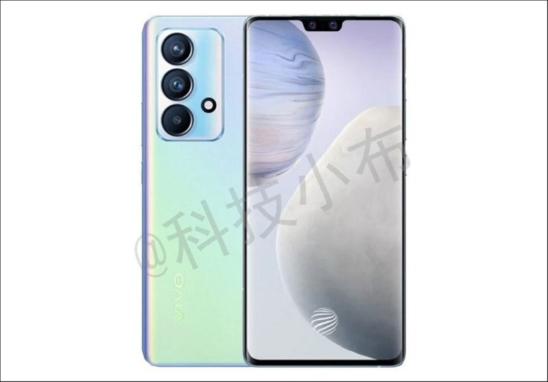 Hình ảnh render Vivo S12 Pro để lộ màn hình cong tràn cạnh