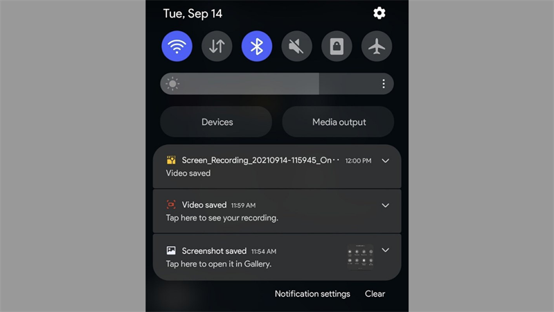 Giao diện thông báo One UI 4.0