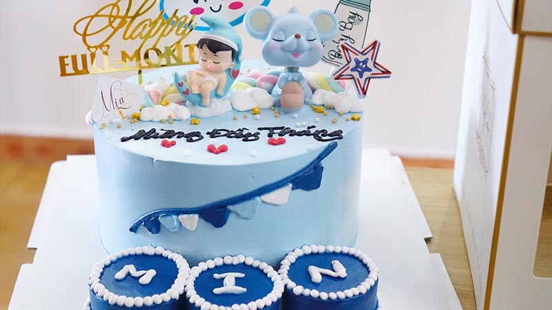 Bánh sinh nhật bé trai mẫu Doremon - minbakery