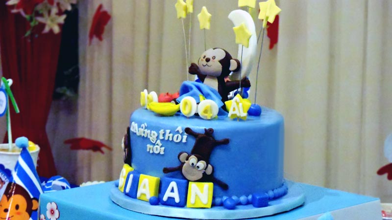 Bánh sinh nhật hình con khỉ vui nhộn