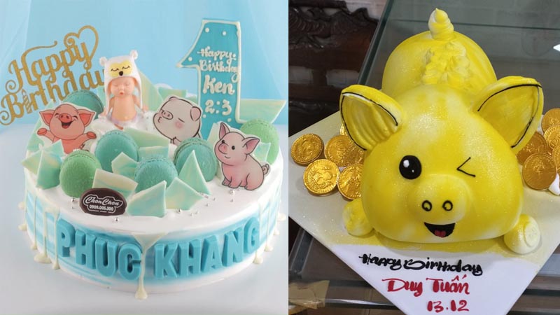 Mẫu bánh sinh nhật với tông xanh, ngộ nghĩnh dành cho bé trai ? Tại  ChonChon các mẹ có – Tiệm bánh kem sinh nhật tại Vũng Tàu - giao bánh tận  nơi.