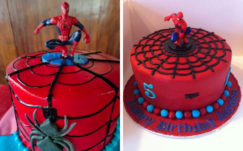 Mẫu bánh siêu anh hùng người nhện