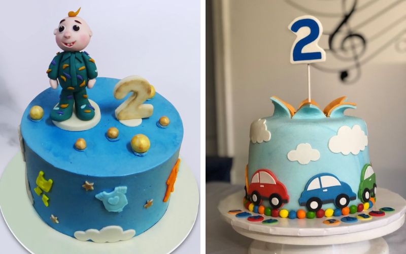 Bánh sinh nhật cho bé trai 2 tuổi dễ thương
