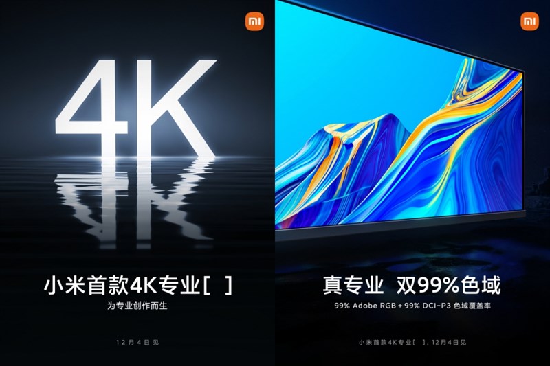 Xiaomi ấn định ngày ra mắt màn hình 4K đầu tay