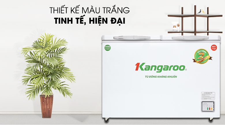 Tủ đông Kangaroo 252 lít KG 400NC2 sở hữu thiết kế tinh tế, hiện đại phù hợp với mọi không gian