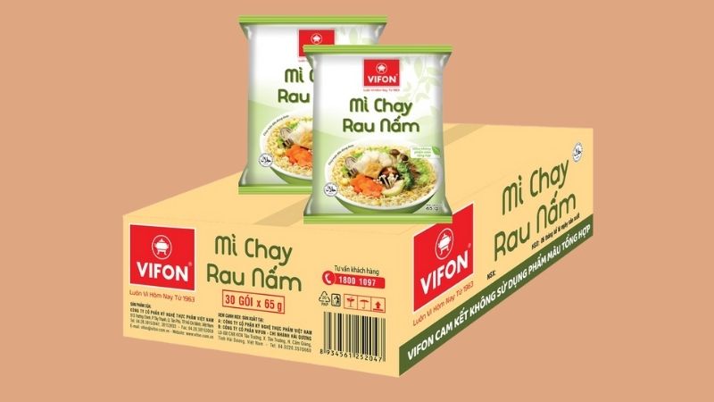 Mì chay Vifon vị rau nấm