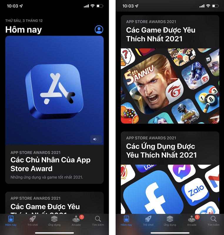 App Store trong iOS 15.2 Beta 4 được bổ sung các chủ nhân của App Store Award năm 2021.