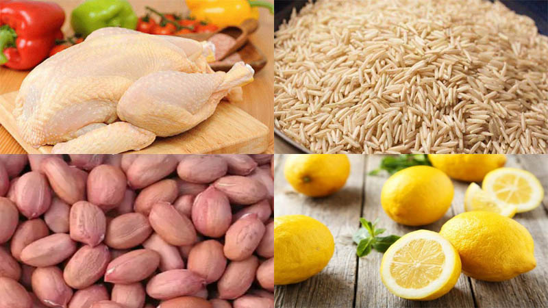 Nguyên liệu làm món cơm chanh Ấn Độ