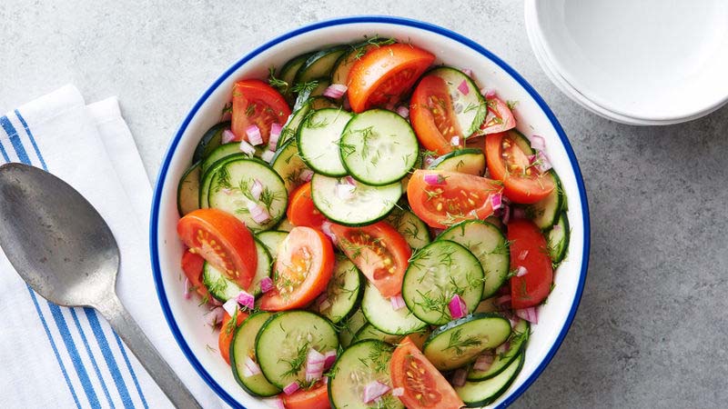 Salad cà chua và dưa leo