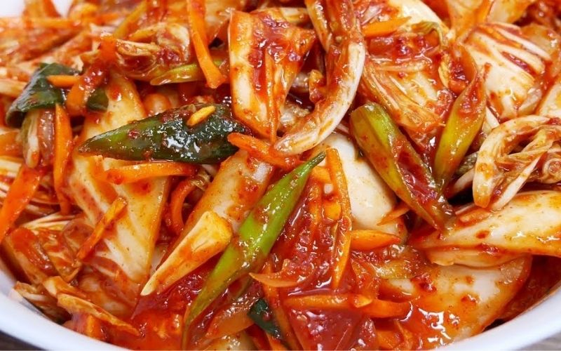 How to make kimchi without crispy glutinous flour, Korean standard