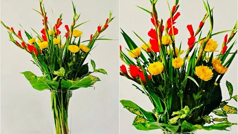 Cách cắm hoa huệ đỏ để bàn thờ đơn giản nhưng vẫn đẹp mắt