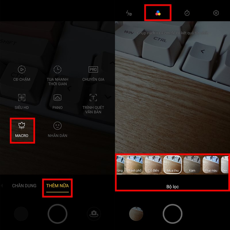 Chụp Macro với bộ lọc