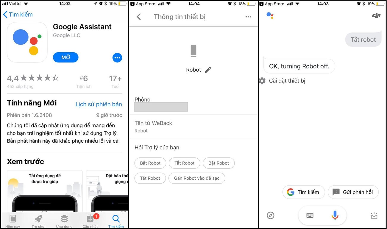 Bước 3: Kết nối với ứng dụng Google Assistant