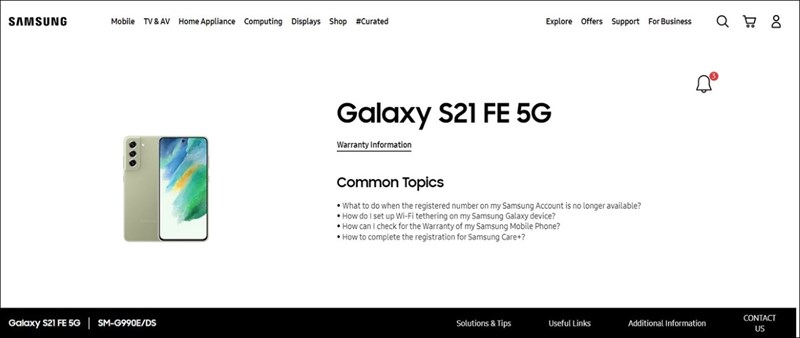 Samsung chính thức đăng tải hình ảnh Galaxy S21 FE Samsung chính thức đăng tải hình ảnh Galaxy S21 FE